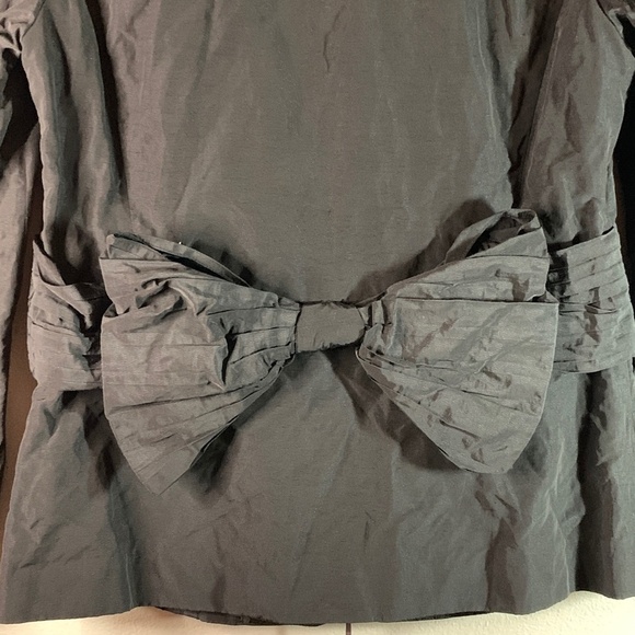 Doncaster Collection Size 8 Black Metalic Sparkle Jacket Bow in Back 3/4 Zip - Picture 8 of 13